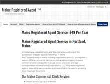 Tablet Screenshot of maineregisteredagent.com